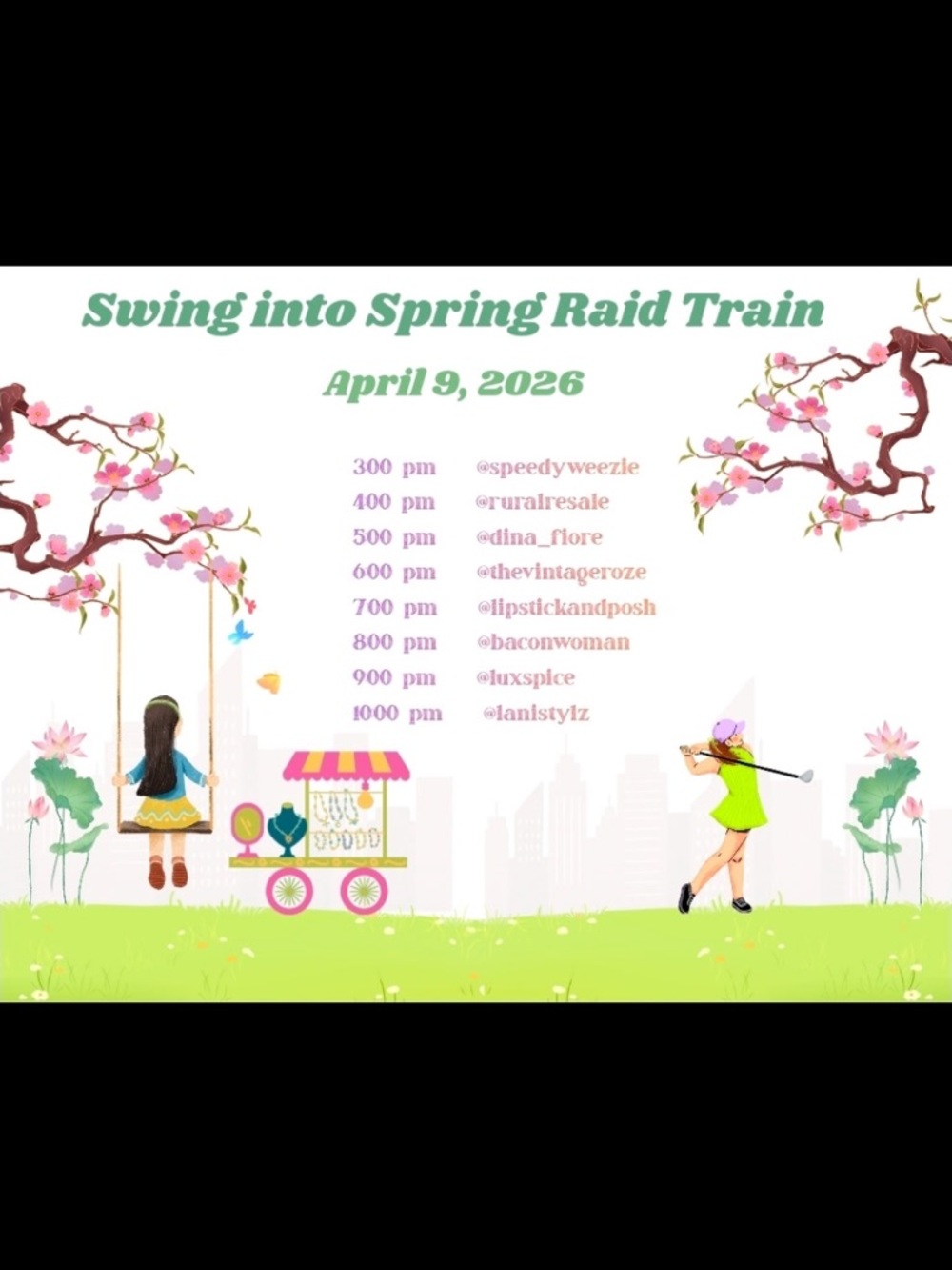 Swing Into Spring Raid Train!